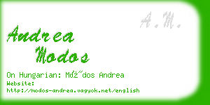 andrea modos business card